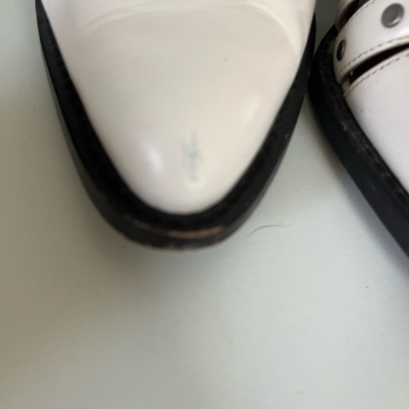 Coach Cream Ankle Boots with Buckle Accents - Picture 7 of 9